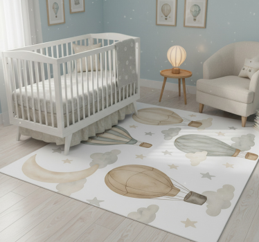 Tappeto vinile camera da letto palloncini stellati - TenStickers