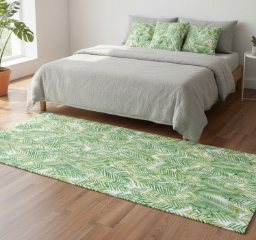 Tappeto vinile camera da letto piante verdi ornamentali - TenStickers