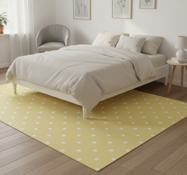 Tappeto vinile camera da letto pois regolari su giallo - TenStickers