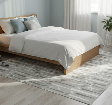 Tappeto vinile camera da letto rami grigi stile nordico - TenStickers