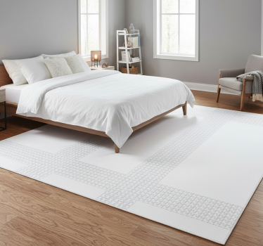 Tappeto vinile camera da letto righe verticali bianche 3d - TenStickers