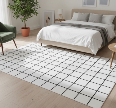 Tappeto vinile camera da letto scacchiera irregolare - TenStickers