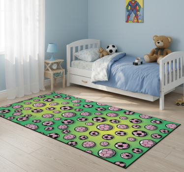 Tappeto vinile camera da letto sfondo campo calcio degradé - TenStickers