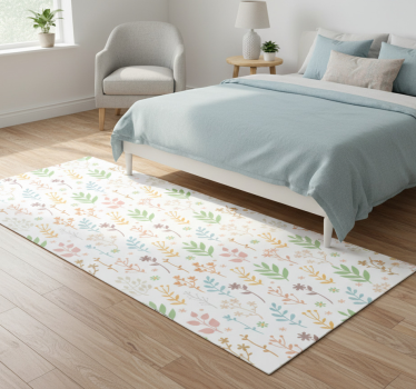 Tappeto vinile camera da letto simboli semplici su bianco - TenStickers