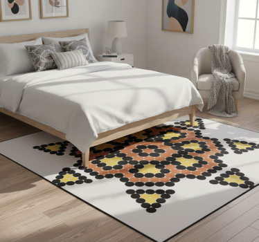 Tappeto vinile camera da letto sole huichol - TenStickers