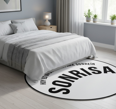 Tappeto vinile camera da letto sorriso - TenStickers