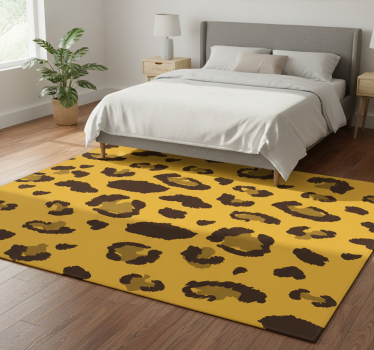 Tappeto vinile camera da letto stampa leopardata - TenStickers