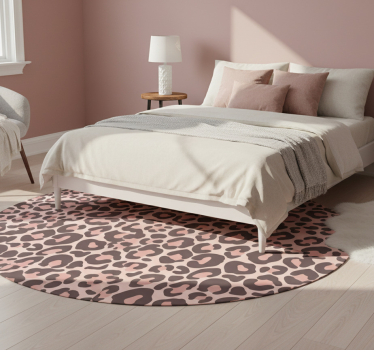 Tappeto vinile camera da letto stampa leopardata rosa - TenStickers