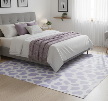 Tappeto vinile camera da letto stampa mucca viola - TenStickers