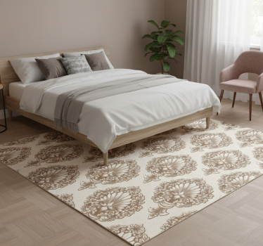 Tappeto vinile camera da letto stile damascato vintage - TenStickers