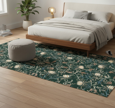 Tappeto vinile camera da letto stile restore emerald - TenStickers