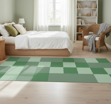 Tappeto vinile camera da letto tonalità verdi - TenStickers