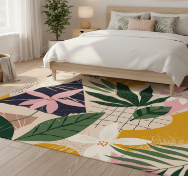 Tappeto vinile camera da letto un giardino in casa - TenStickers