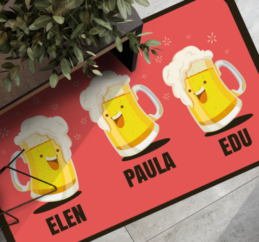 Zerbino pvc boccali di birra personalizzati - TenStickers