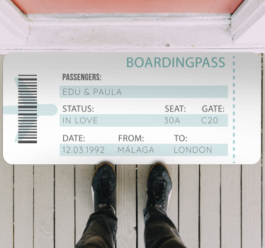 Zerbino pvc carta d'imbarco personalizzata - TenStickers