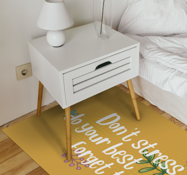 Tappeto vinile frase non stressarti, fai del tuo meglio - TenStickers