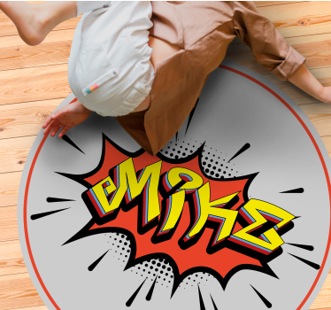 Tappeto vinile con nome esplosione di nomi - TenStickers