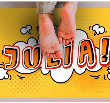 Tappeto vinile per bambini nuvola di nomi di graffiti - TenStickers