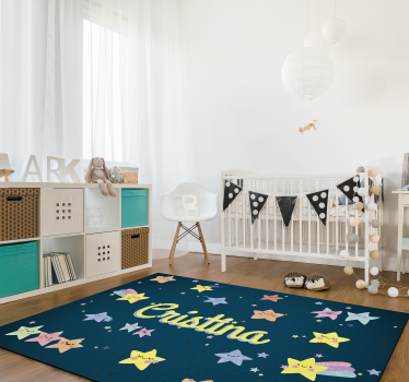 Tappeto vinile con nome stellato personalizzato - TenStickers
