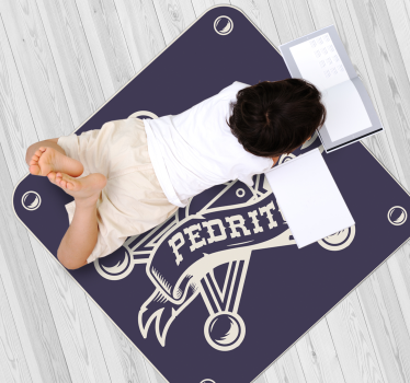 Tappeto vinile con nome stemma personalizzato - TenStickers