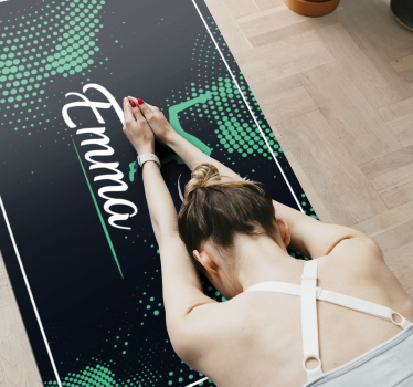 Tappeto vinile camera da letto ginnastica con nome - TenStickers