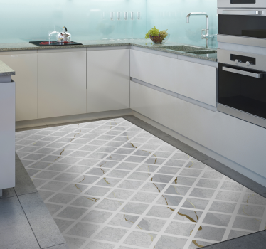 Tappeto pvc cucina elegante motivo in marmo - TenStickers