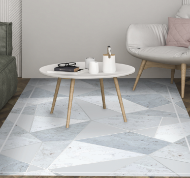 Tappeto vinile effetto marmo motivo geometrico grigio - TenStickers