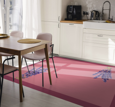 Tappeto vinile fiori accenti floreali di lavanda - TenStickers