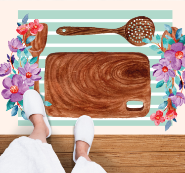 Tappeto pvc cucina accessori floreali per cucina - TenStickers