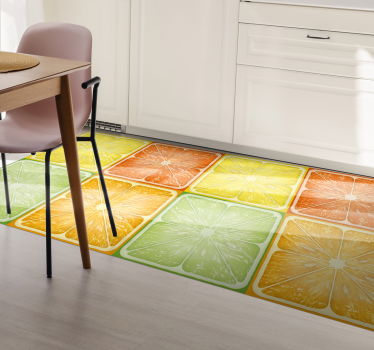 Tappeto pvc cucina collage di fette di agrumi - TenStickers