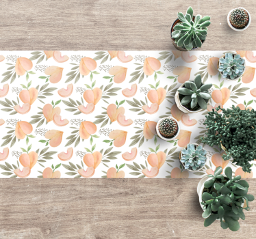 Tappeto pvc cucina composizione floreale di pesche - TenStickers