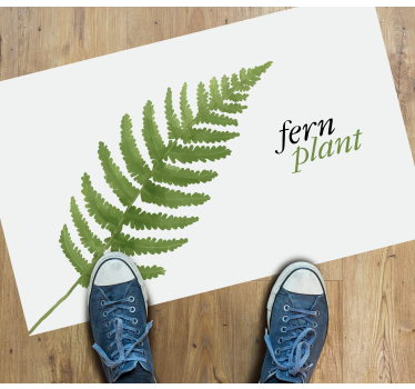 Tappeto vinile fiori progettazione di piante di felce - TenStickers