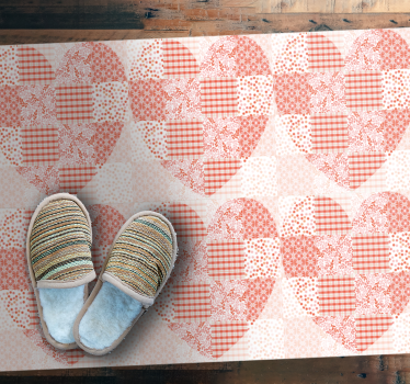 Zerbino pvc sovrapposizione di cuori fantasia - TenStickers