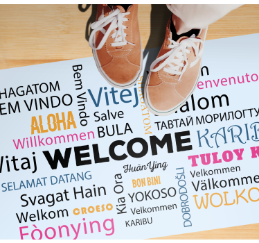 Tappeto vinile frase benvenuti a tutti aloha - TenStickers