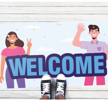 Zerbino pvc saluti di benvenuto - TenStickers