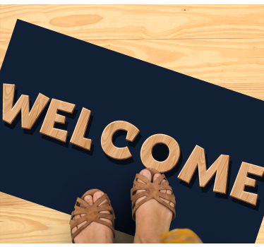 Zerbino pvc cartello di benvenuto in legno - TenStickers