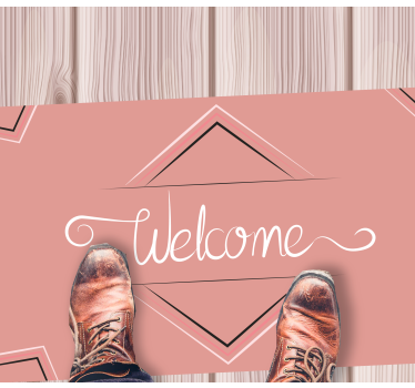 Zerbino pvc cartello di benvenuto rosa - TenStickers