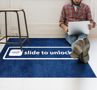 Tappeto vinile frase design con sblocco a scorrimento - TenStickers