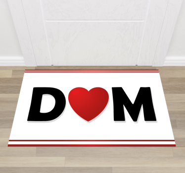 Tappeto vinile con nome iniziali di coppia personalizzate - TenStickers