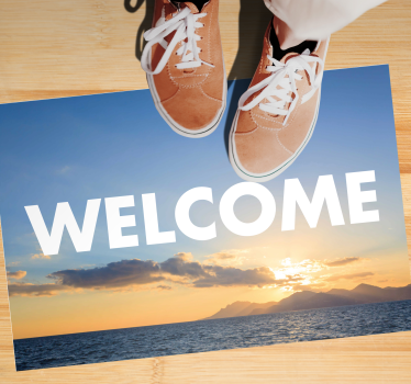 Zerbino pvc ingresso di benvenuto al tramonto - TenStickers