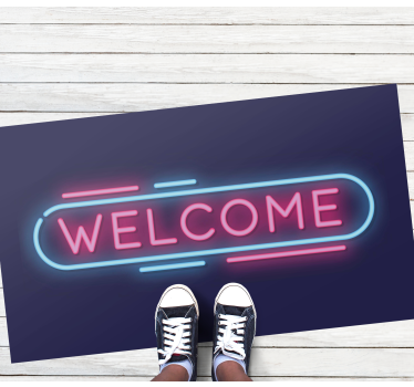 Zerbino pvc insegna al neon di benvenuto - TenStickers