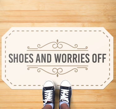 Tappeto vinile frase le scarpe si preoccupano - TenStickers