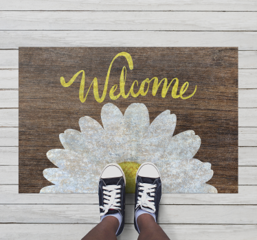 Zerbino pvc messaggio di benvenuto di daisy - TenStickers