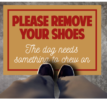 Zerbino pvc per favore togliti le scarpe - TenStickers