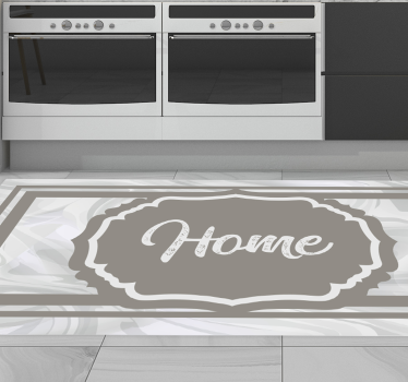 Zerbino pvc frase di saluto grigia - TenStickers