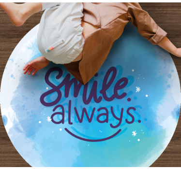 Tappeto vinile frase sorridi sempre - TenStickers