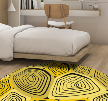 Tappeto vinile geometrico astrazione concentrica - TenStickers