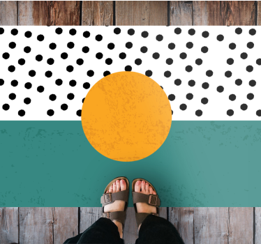 Tappeto vinile minimalista cerchio e punti - TenStickers