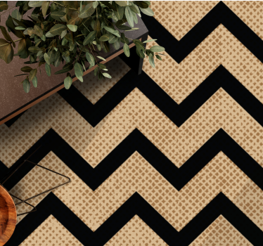 Tappeto vinile geometrico chevron testurizzato - TenStickers
