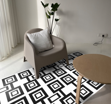 Tappeto vinile geometrico stile geometrico a quadrati - TenStickers